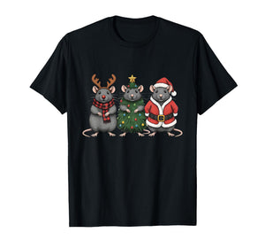 Merry Ratmas Christmas Santa Rat Mouse Lover Animal Pajama T-Shirt