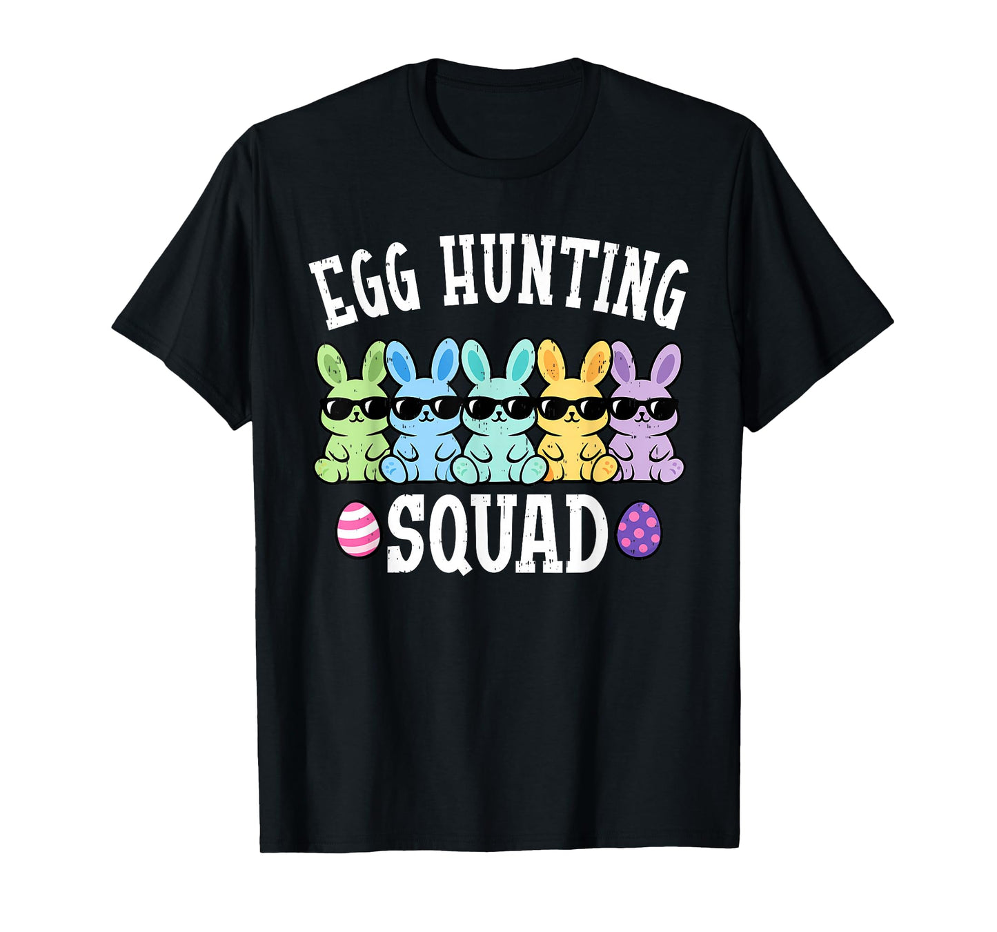 Kids Easter Bunny Squad Egg Hunting Easter Kids Boys Girls T-Shirt