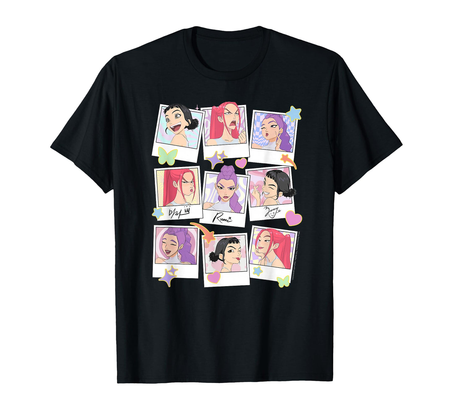 Kpop Demon Hunters Halloween Huntrix Polaroid Frames T-Shirt