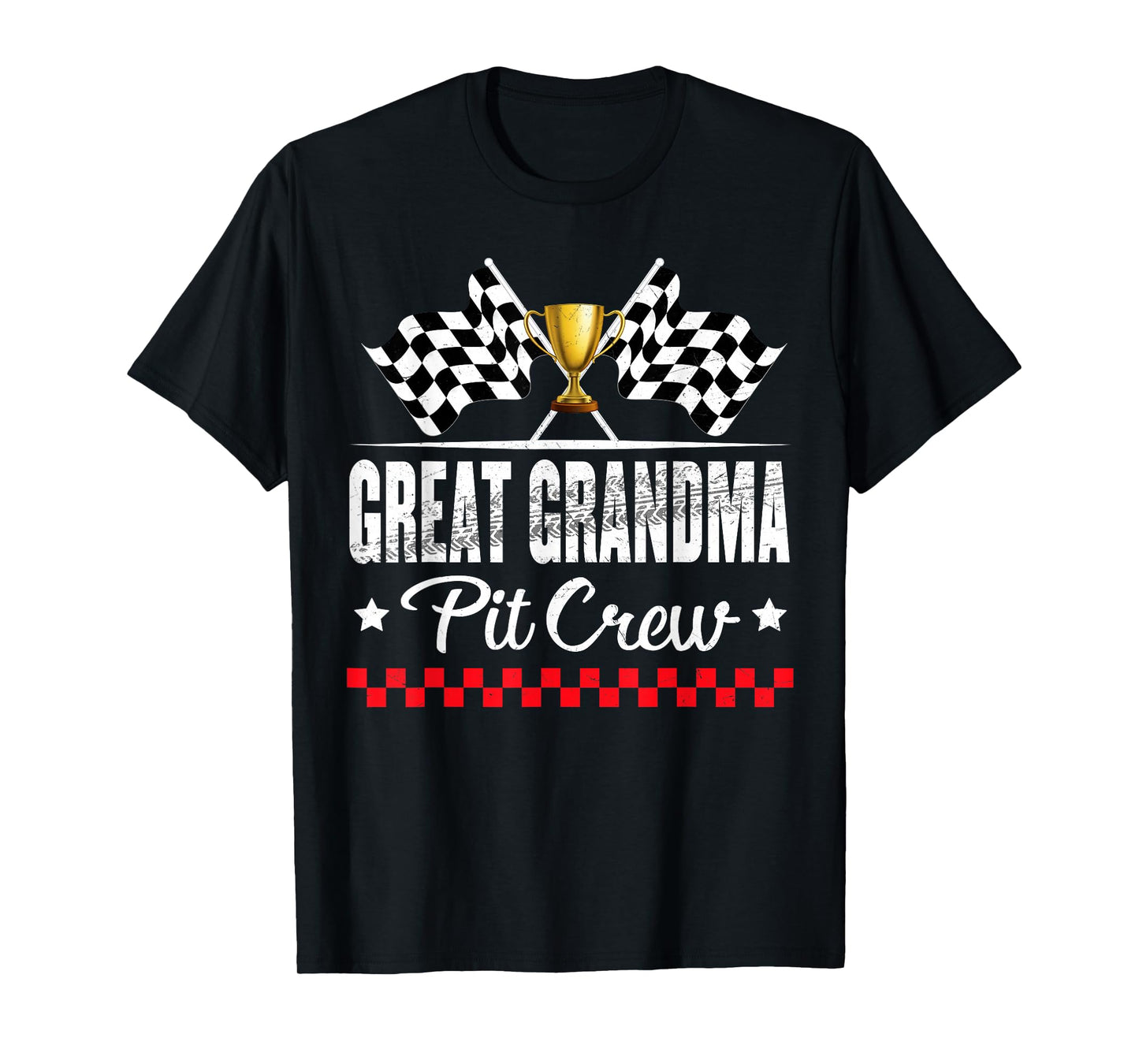 Great Grandma Pit Crew Race Car Racing Birthday Party T-Shirt