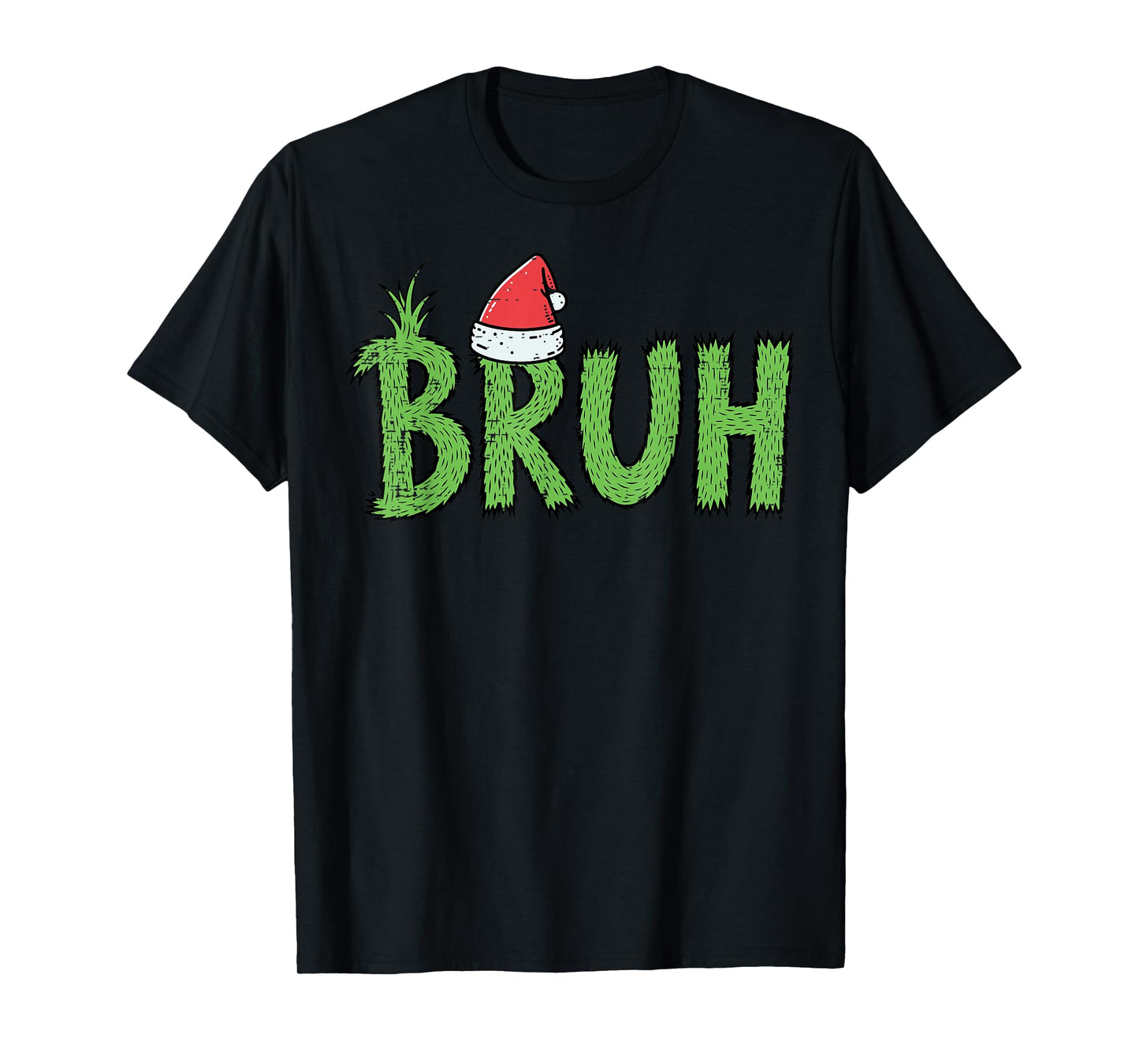 Christmas Bruh Santa Hat Funny Xmas Meme Humor Men Women Kid T-Shirt
