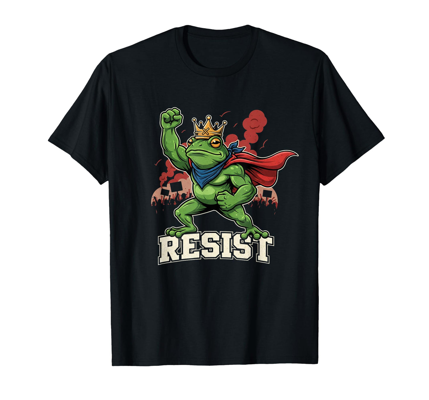 Funny Resist Frog Portland Frog Protest No Kings in America T-Shirt