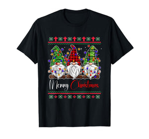 Merry Christmas Leopard Buffalo Red Plaid for Men Women T-Shirt