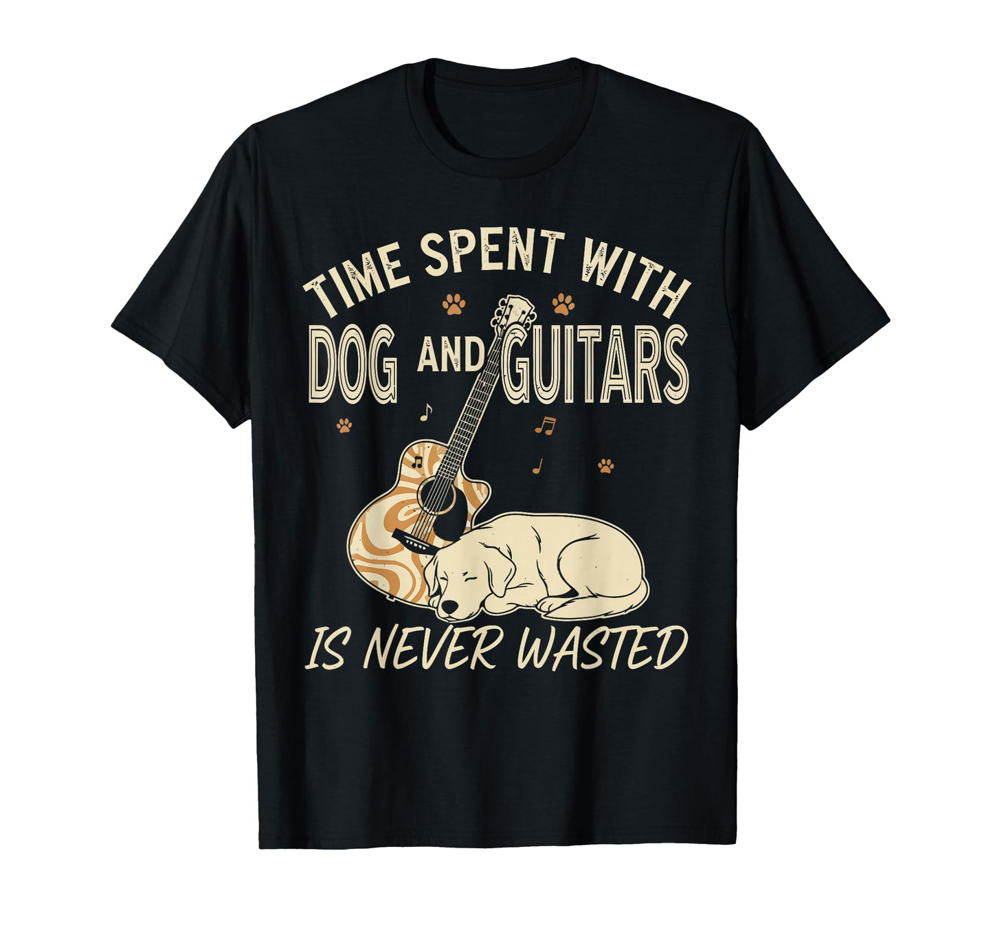Time Spent with Dog and Guitars is Never Wasted T-Shirt