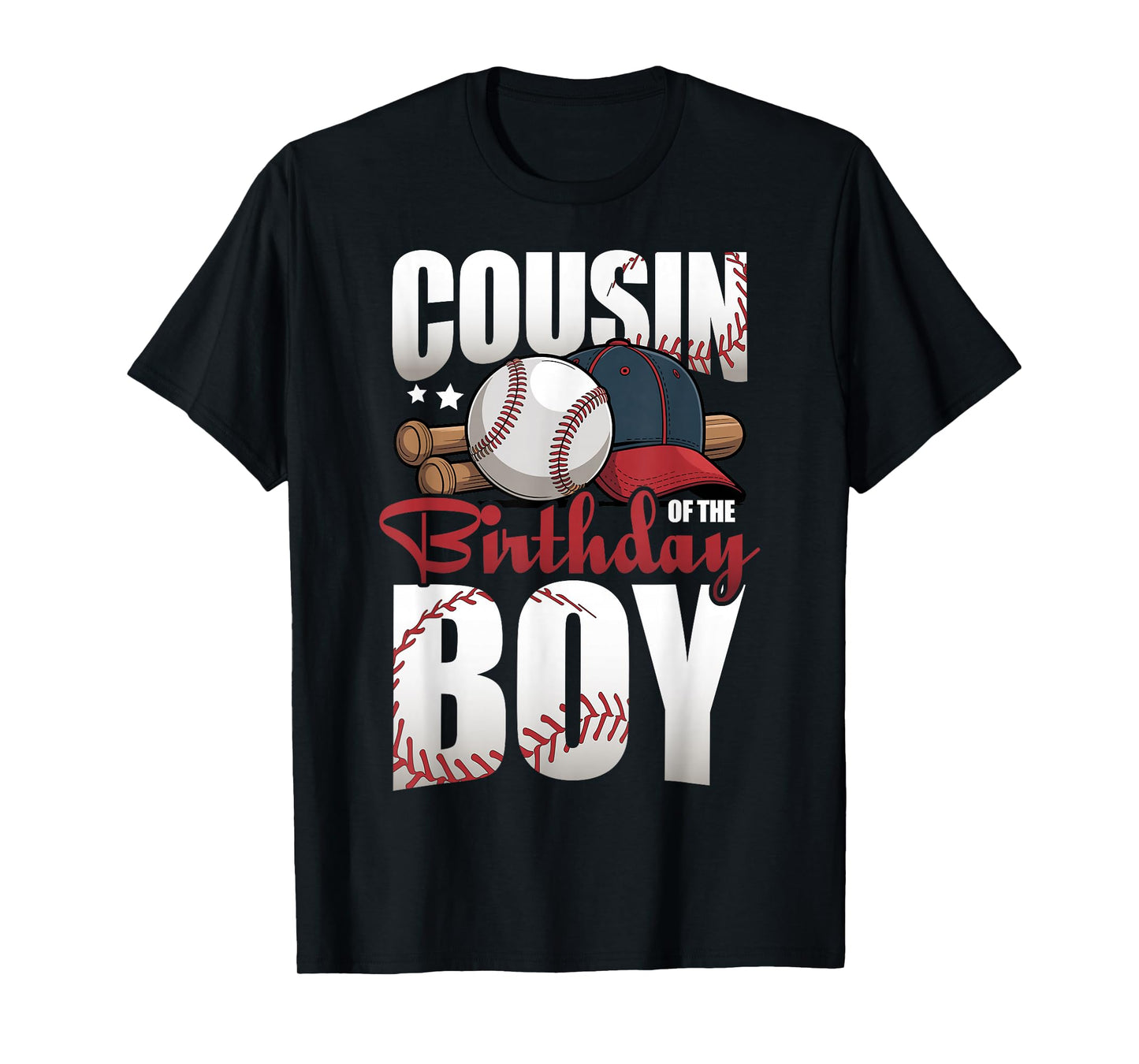 Cousin of The Birthday Boy Matching Baseball Birthday T-Shirt