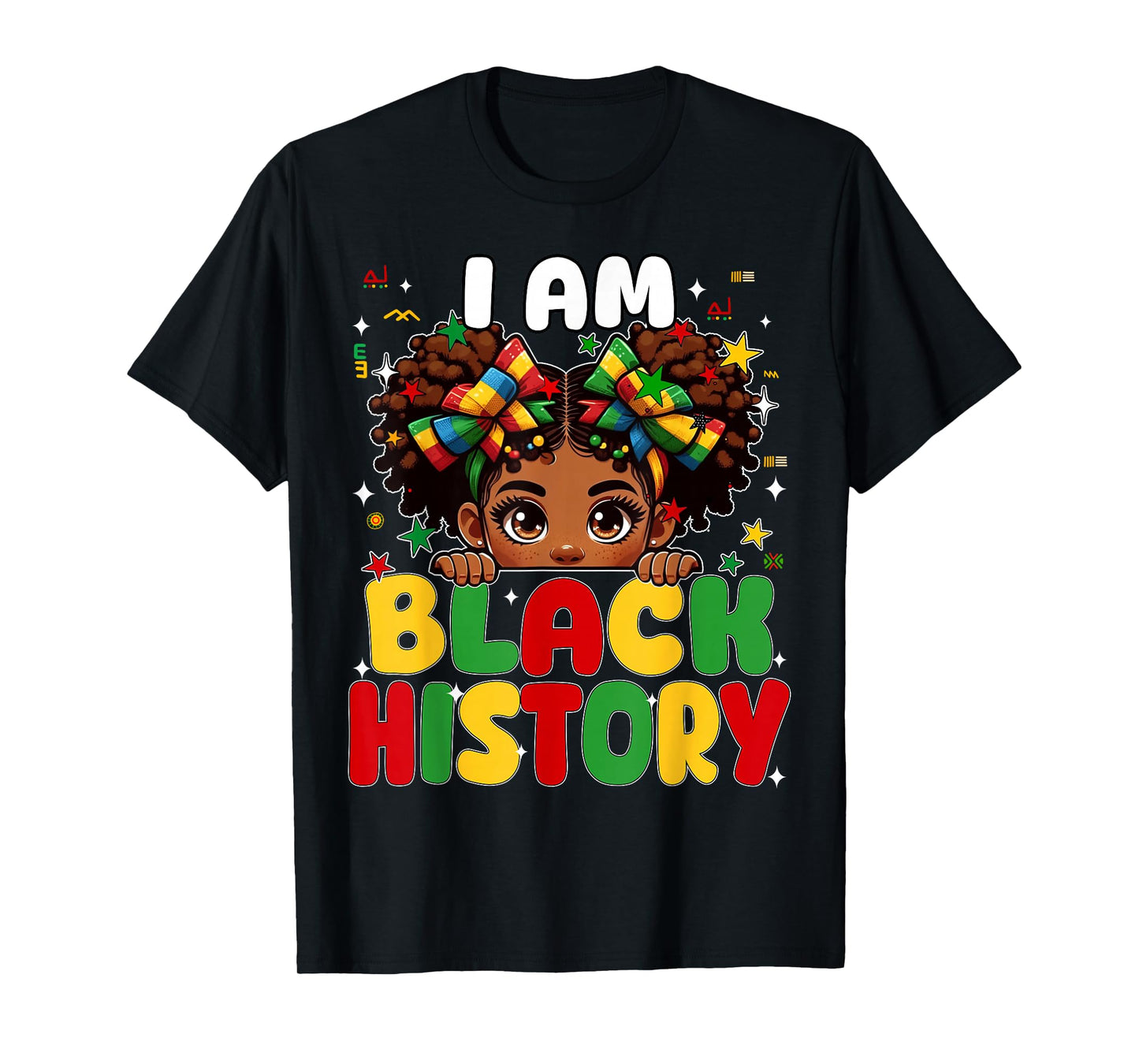 I Am Black History Coquette African American Girl Toddler T-Shirt