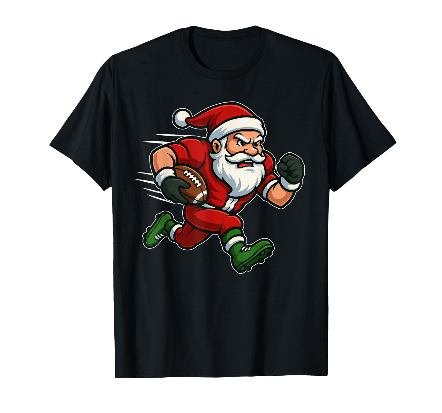 Funny Christmas Santa Football Pajamas Xmas Men Toddler Boys T-Shirt