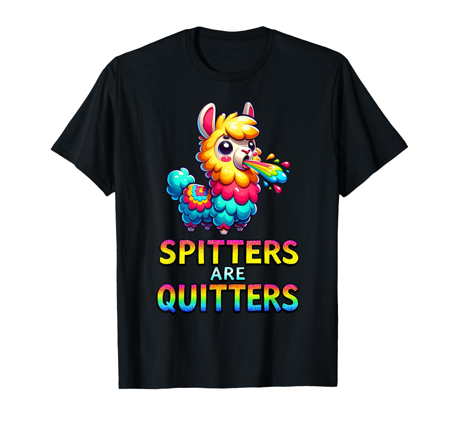 Spitters are Quitters Funny Rude Llama Stag Or Hen Party T-Shirt