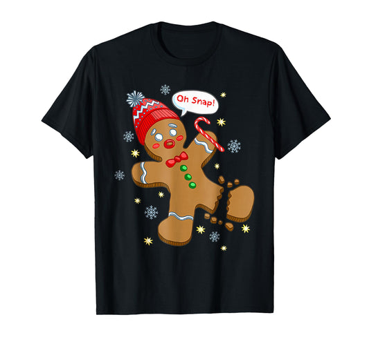 Gingerbread Man Cookie Ugly Sweater Oh Snap Christmas T-Shirt