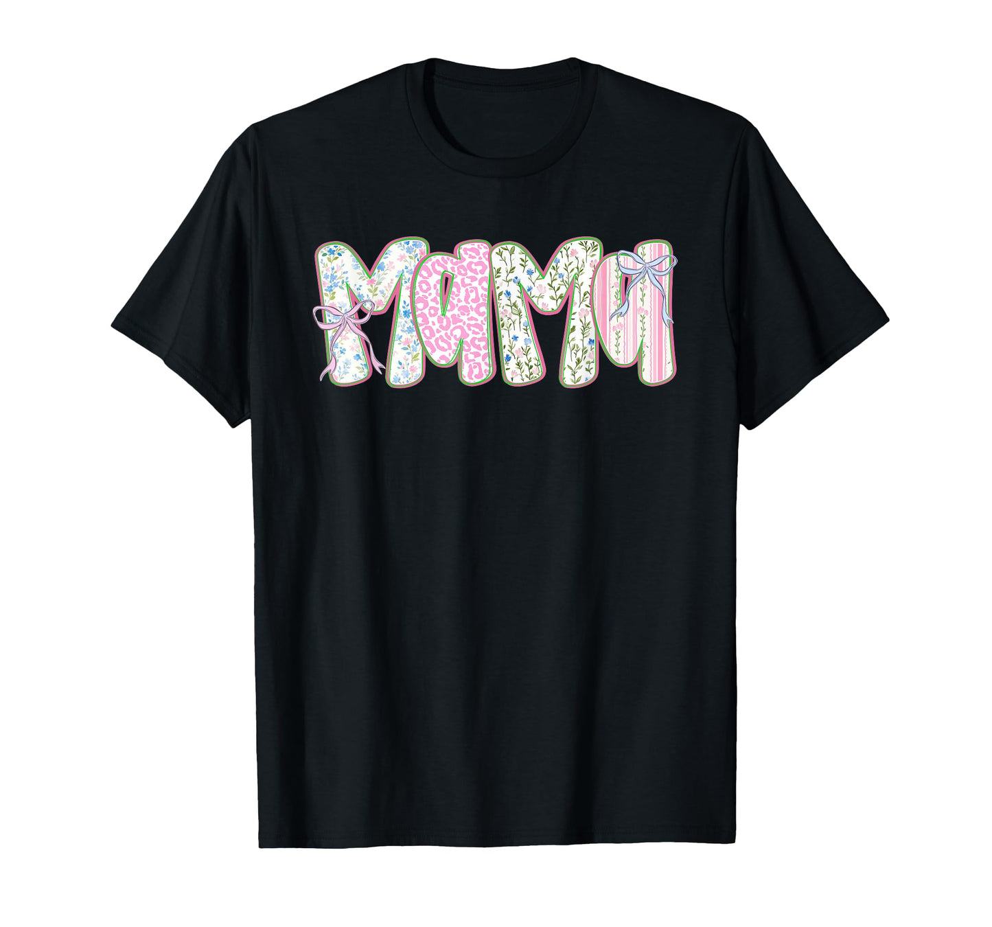 Mama Floral Coquette Bow Mother's Day Cute Women Mom T-Shirt
