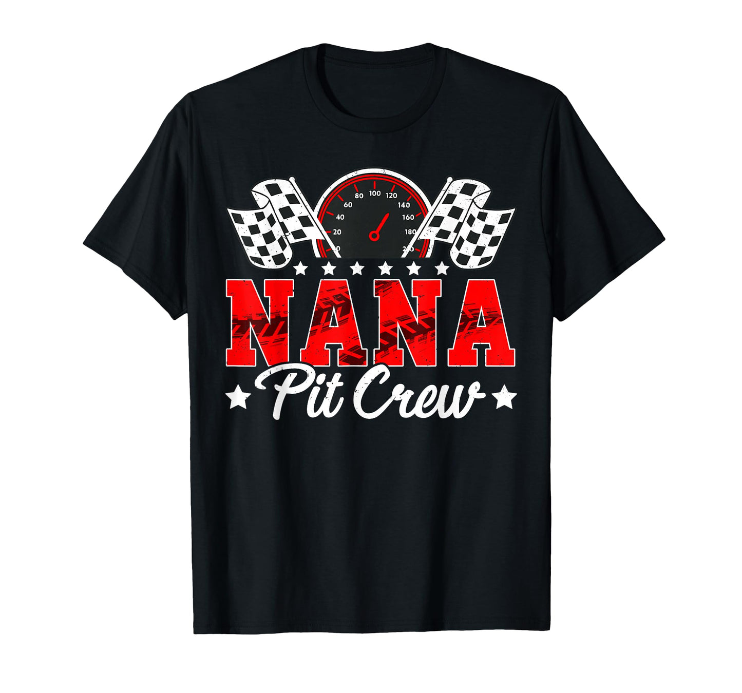 Race Car Birthday Party Matching Family Nana Pit Crew T-Shirt