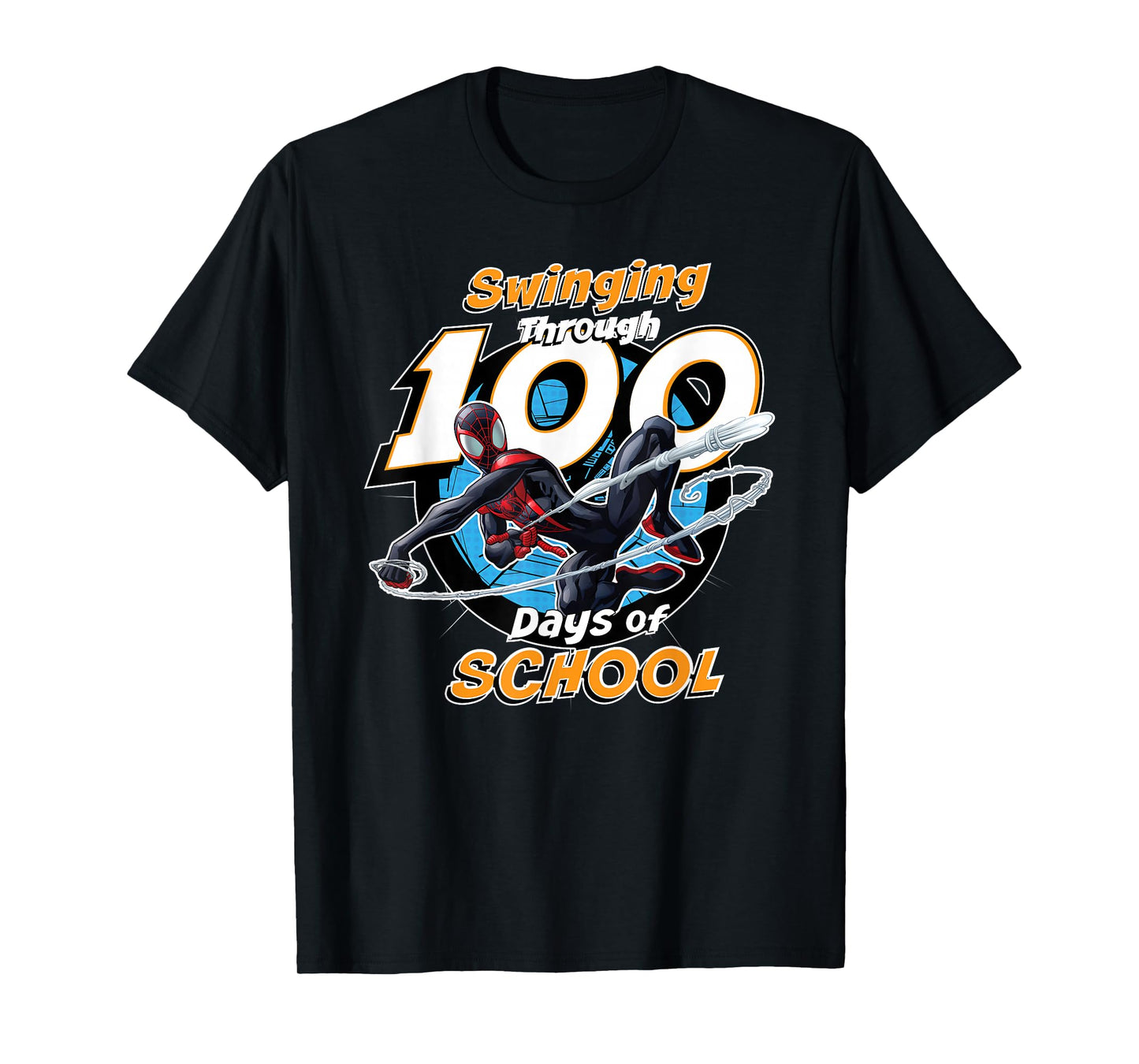 Marvel Miles Morales Spider-Man 100 Days of School 100th Day T-Shirt