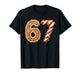 Six Seven Meme Gingerbread Candy Cane Christmas Kids T-Shirt