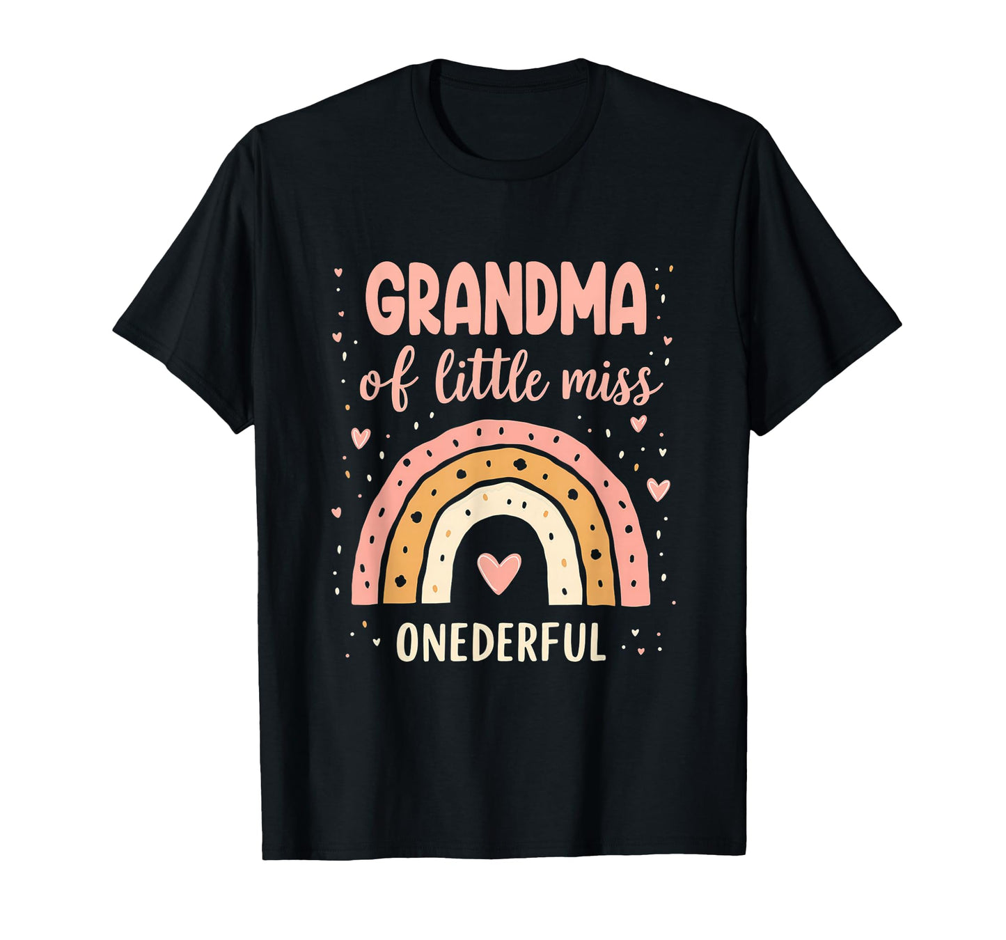 1st Birthday Rainbow Grandma of Lil Miss One-Derful T-Shirt
