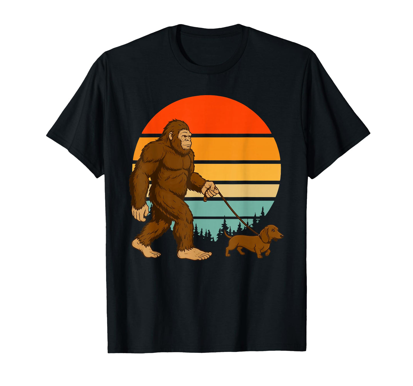 Bigfoot Dachshund Weiner Dog T-Shirt