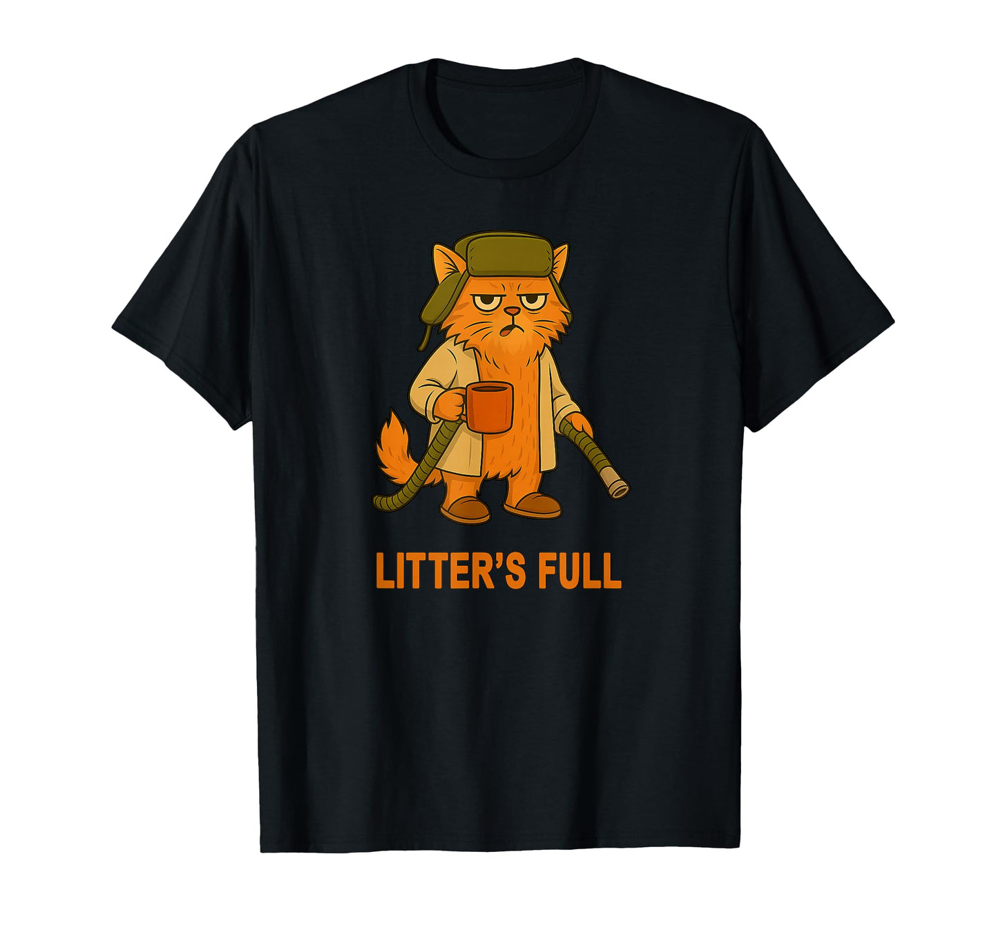 Litter’s Full Funny Cat Lover Feline Humor Christmas Vintage T-Shirt
