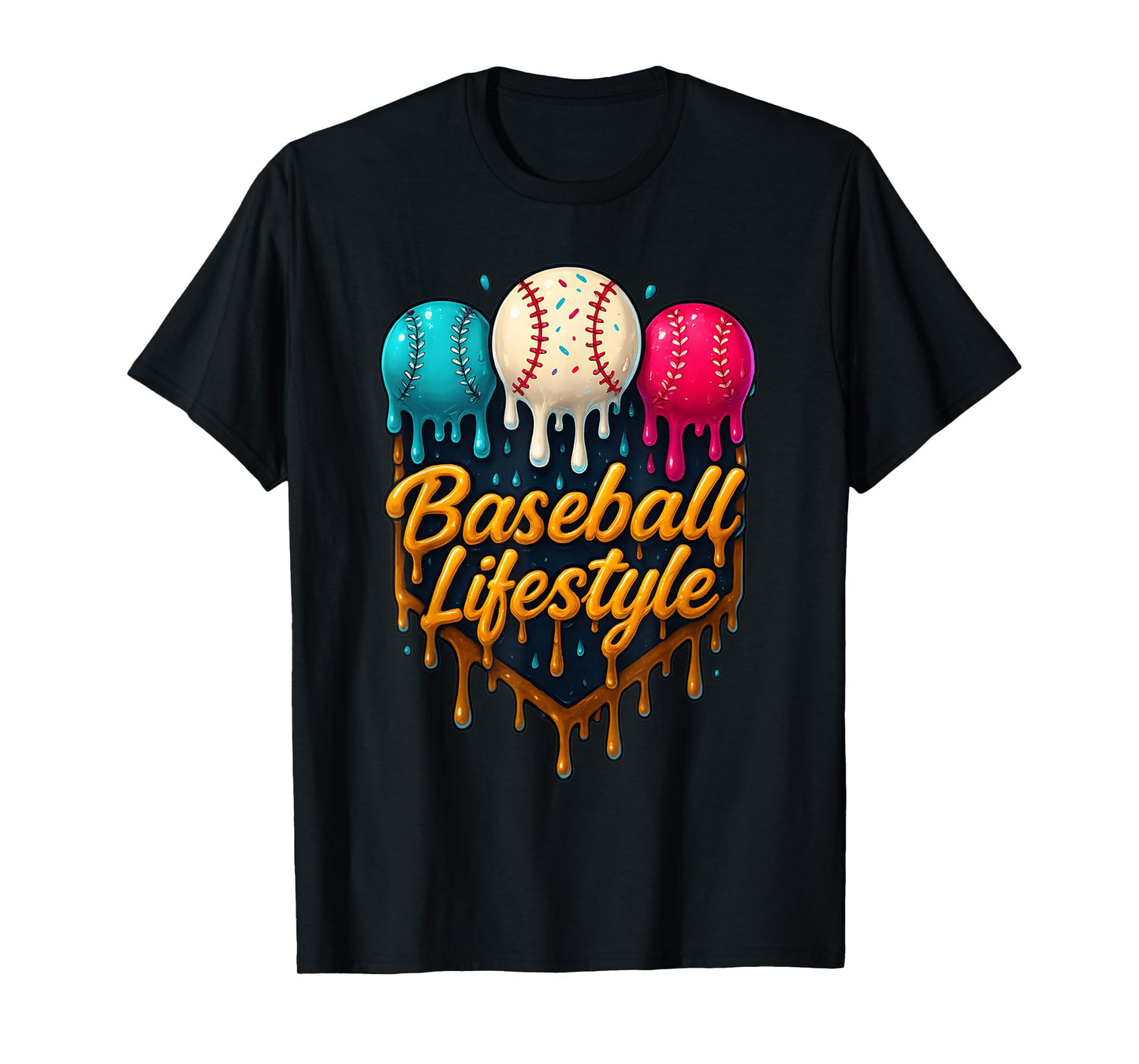 Baseball Life Style 101 Apparel Youth Drip Baseball Boys Kid T-Shirt