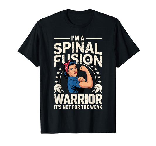 Spinal Fusion Art for Women Girls Scoliosis Spine Surgery T-Shirt