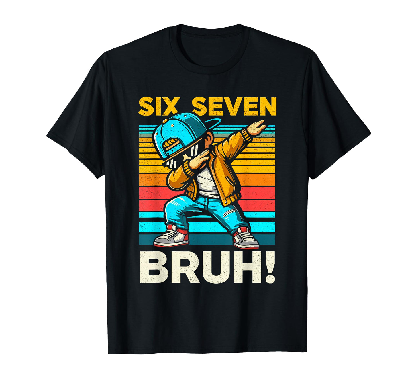 67 Meme 6 7 Numbers Dabbing Six Seven Bruh Funny Boys Kids T-Shirt