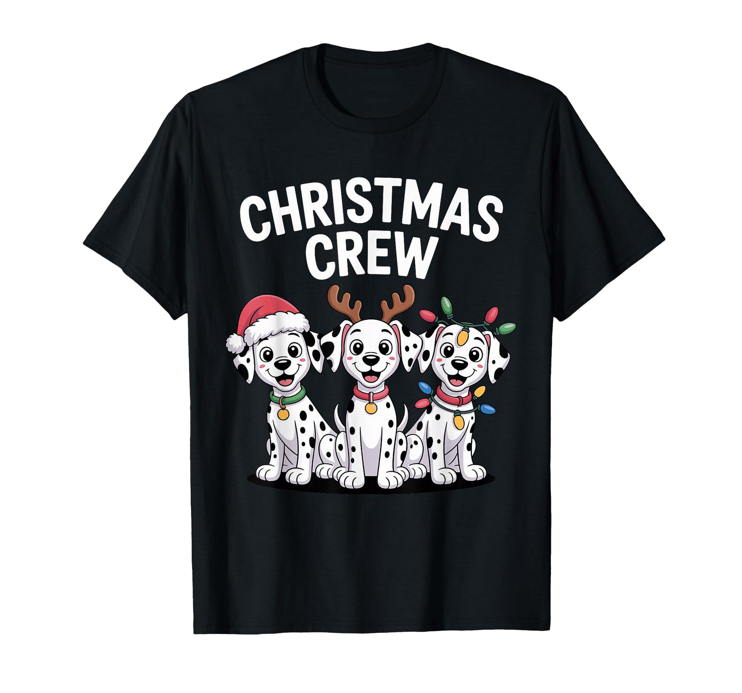 Christmas Crew Xmas Puppy Spot Dog Funny Christmas Dalmatian T-Shirt