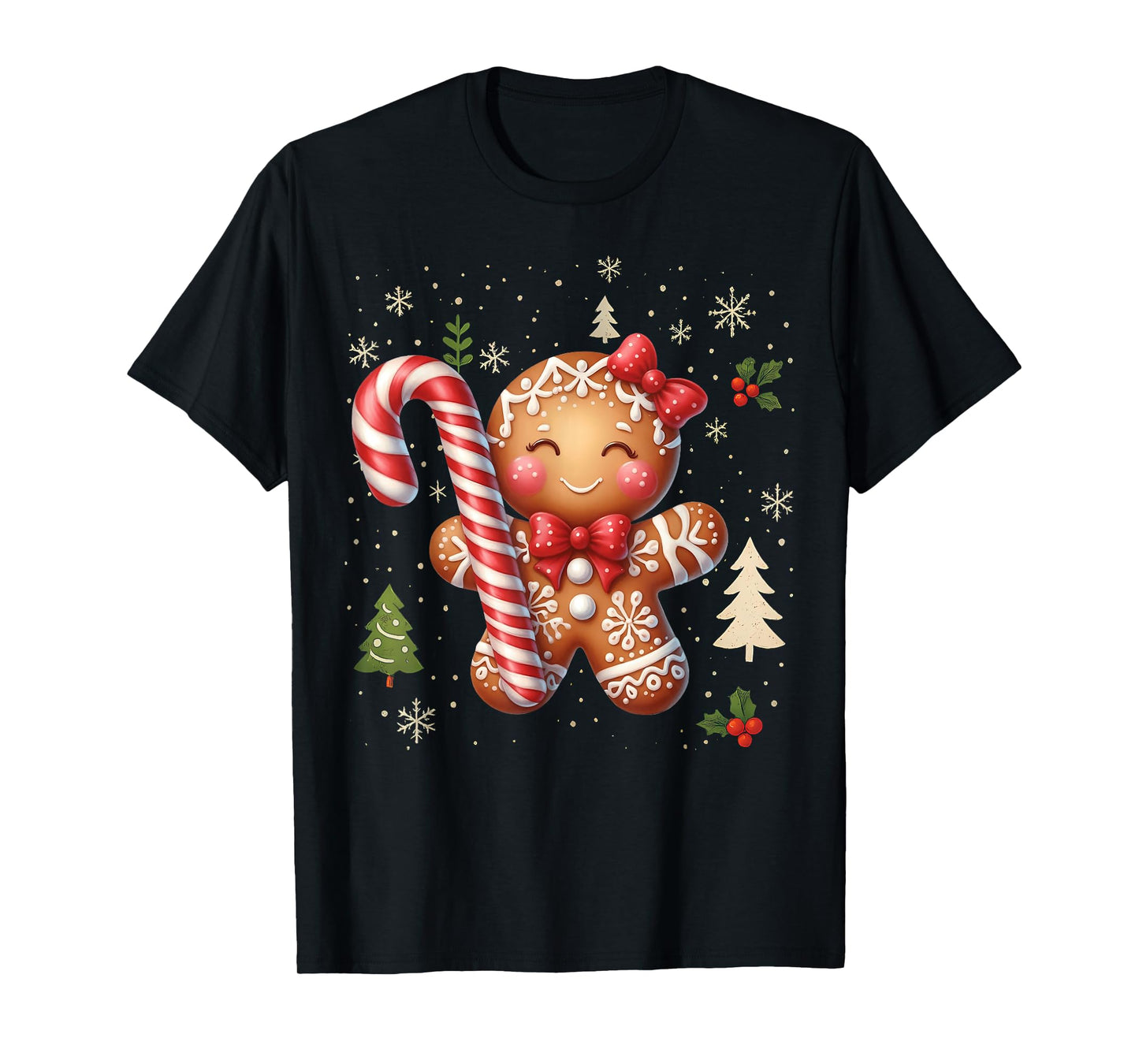 Cute Gingerbread Christmas Snow Xmas Gifts for Men Women Kid T-Shirt