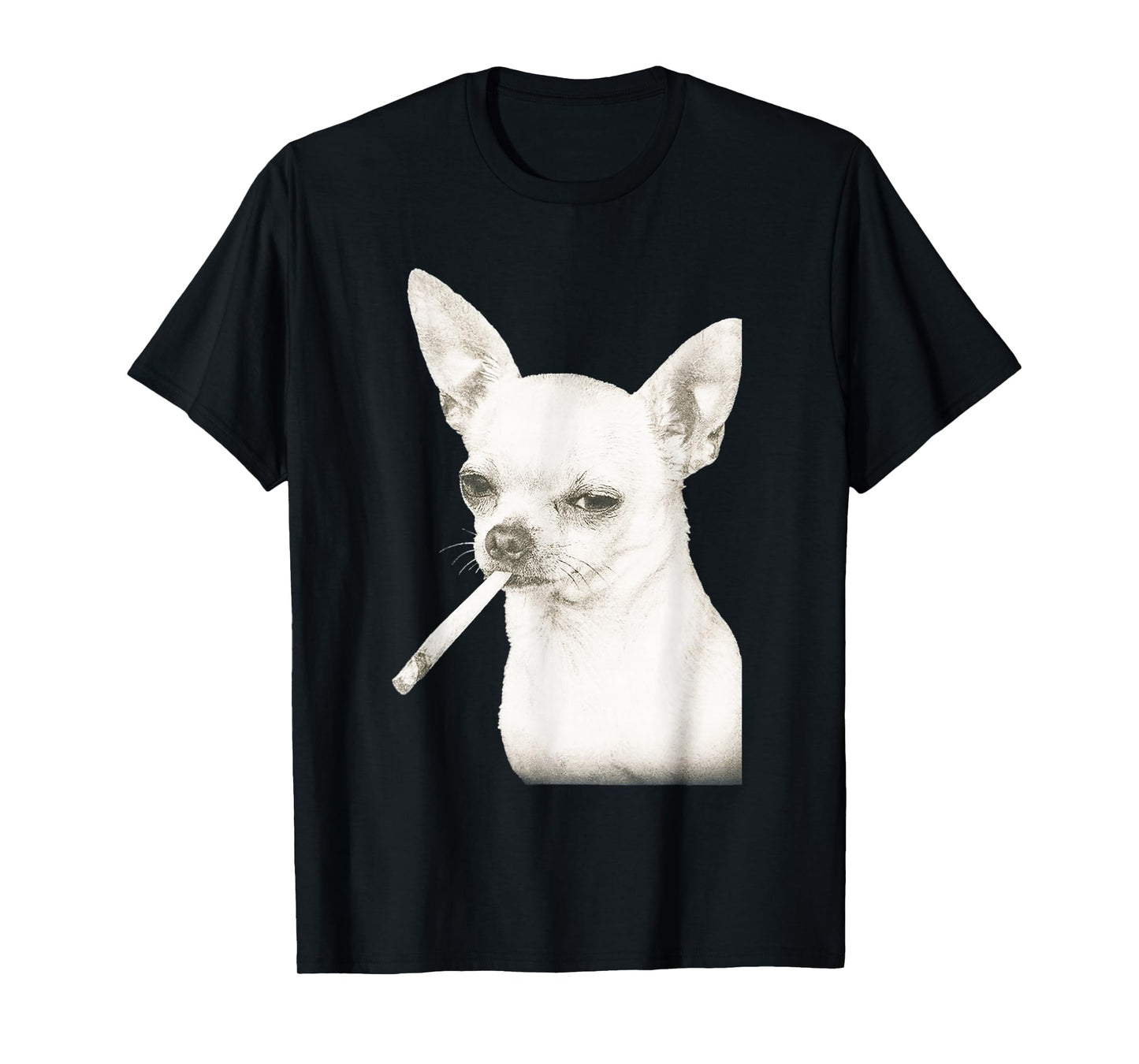 Funny Smoking Chihuahua Cigarette Gen Z Dog Meme Graphic T-Shirt