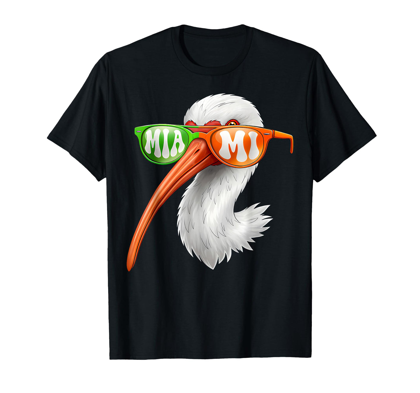 Vintage American White Ibis with Sunglasses for Men Women T-Shirt