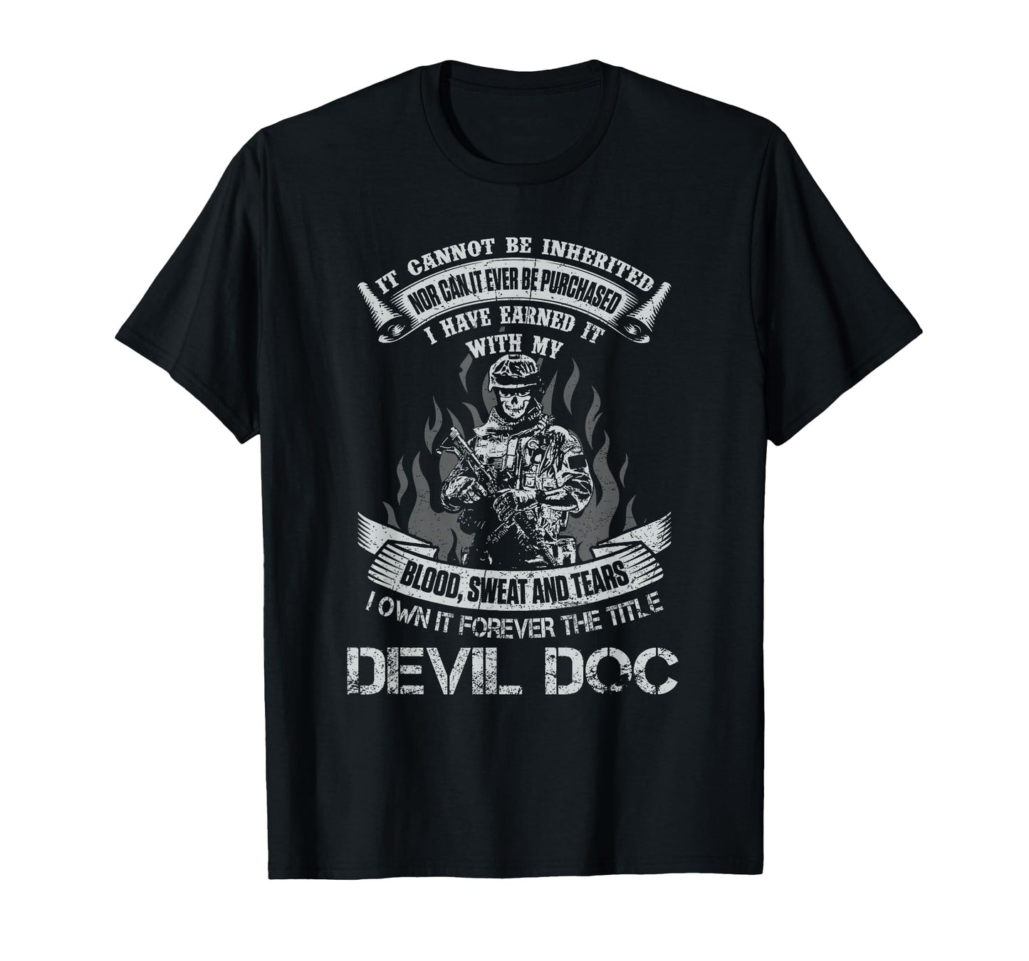 Own Forever The Title Devil Doc Proud US Corpsman Military T-Shirt