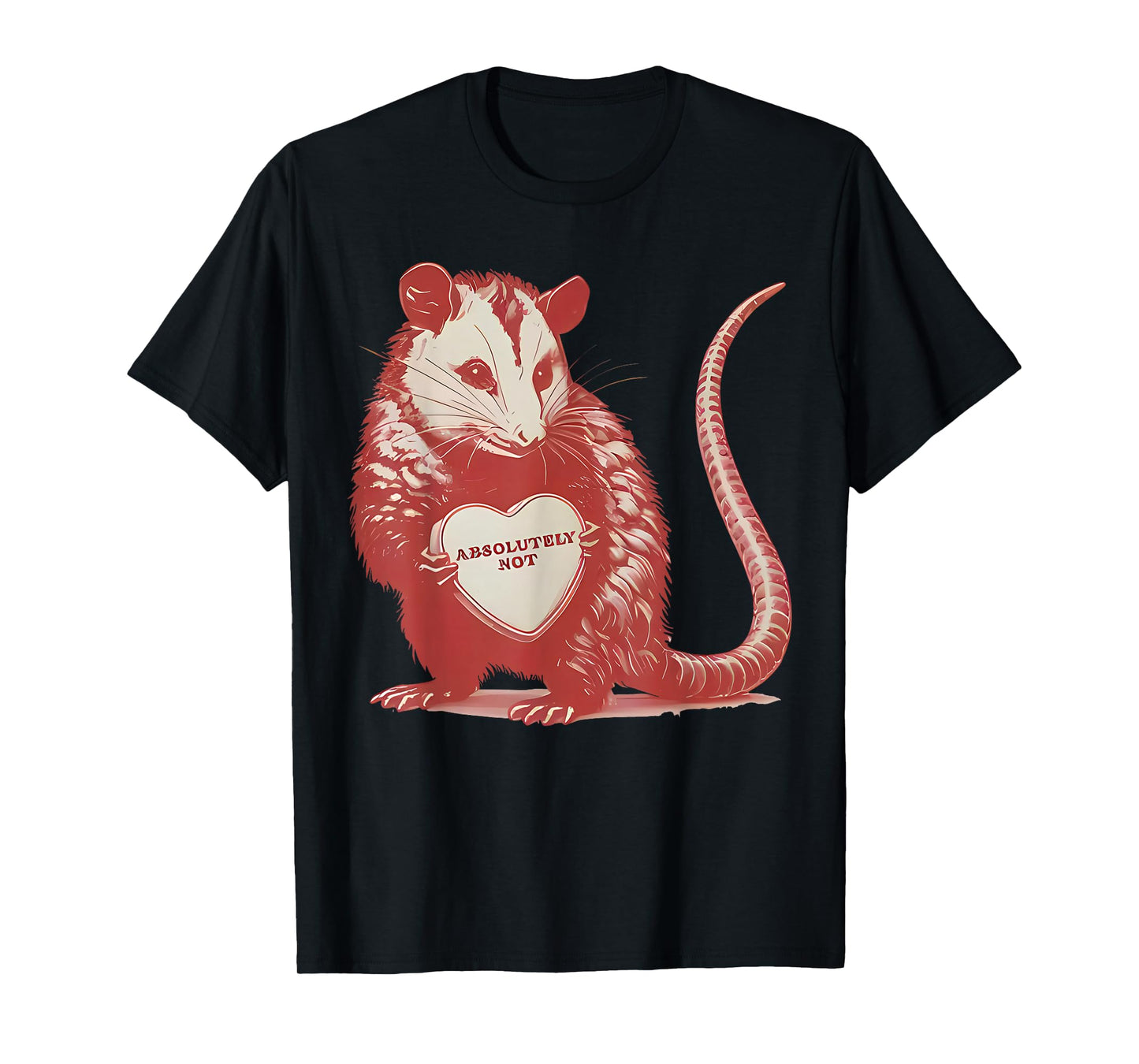Funny Opossum Absolutely Not Valentine Graphic T-Shirt