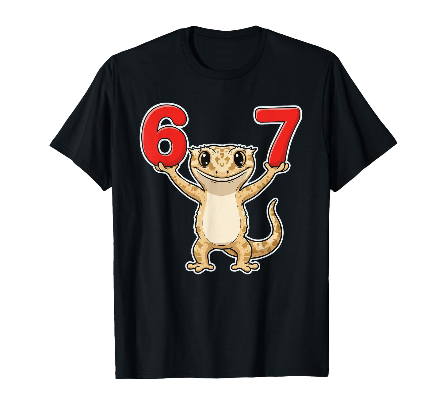 67 Funny Crested Gecko Six Seven 6-7 Meme Gen Z Humor T-Shirt