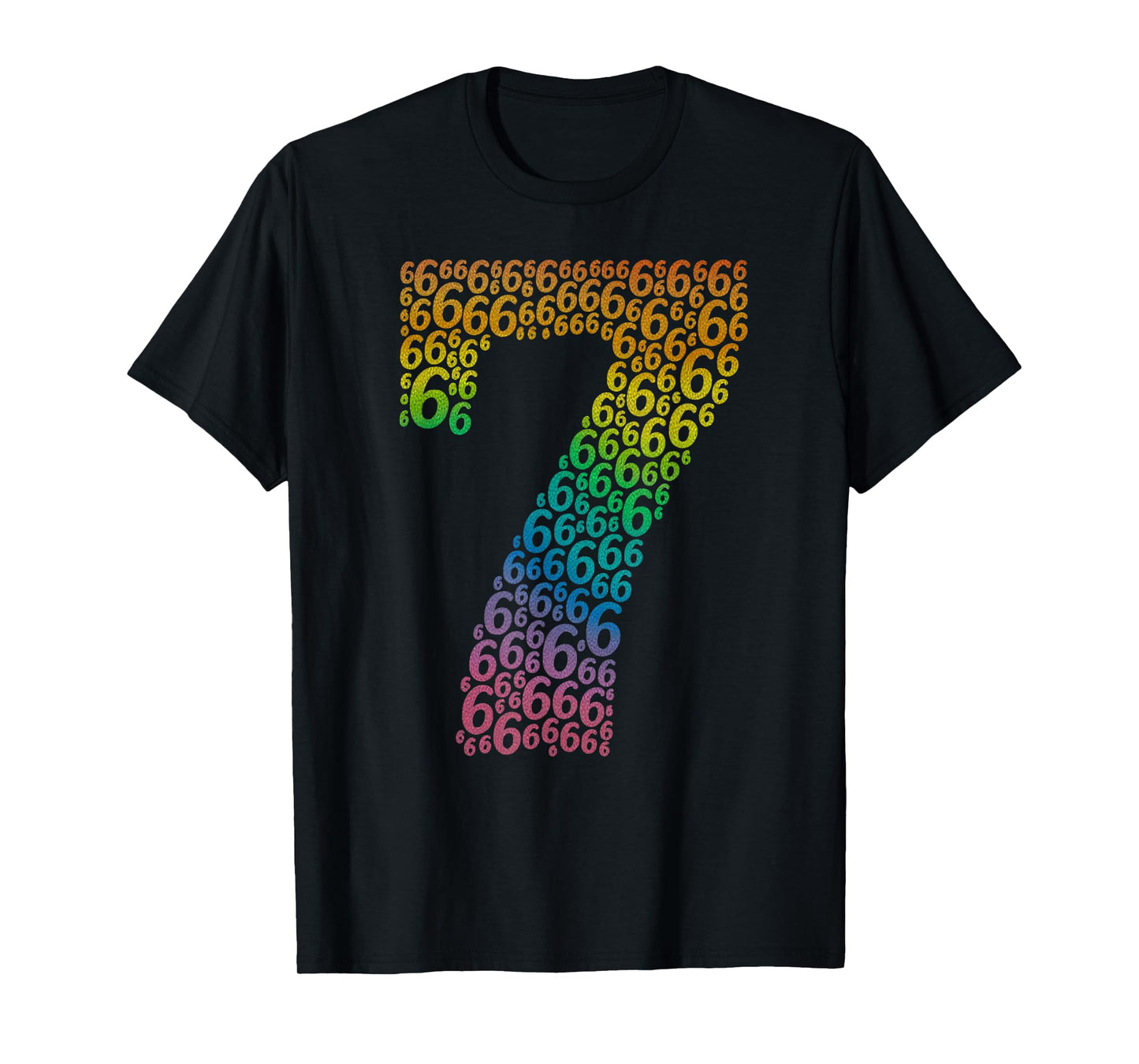 67 Six Seven Cool Matching 6-7 Rainbow Design Funny 6 7 Meme T-Shirt