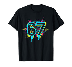 Funny Six Seven 6 7 Meme Graffiti for Men Women Girls T-Shirt