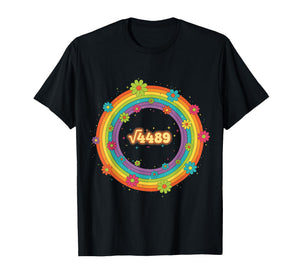 67 Meme Square Root 4489 Six Seven Math Teacher Rainbow T-Shirt