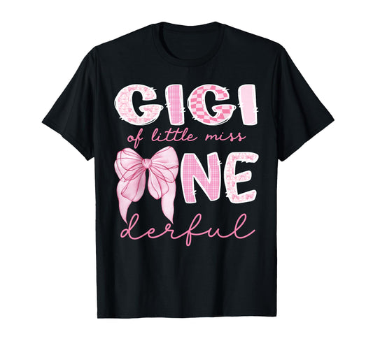 Gigi of Little Miss Onederful First Birthday Girl Bow T-Shirt
