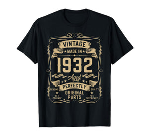 Vintage 1932 94yr 94th Birthday Gifts for Men 94 Years Old T-Shirt