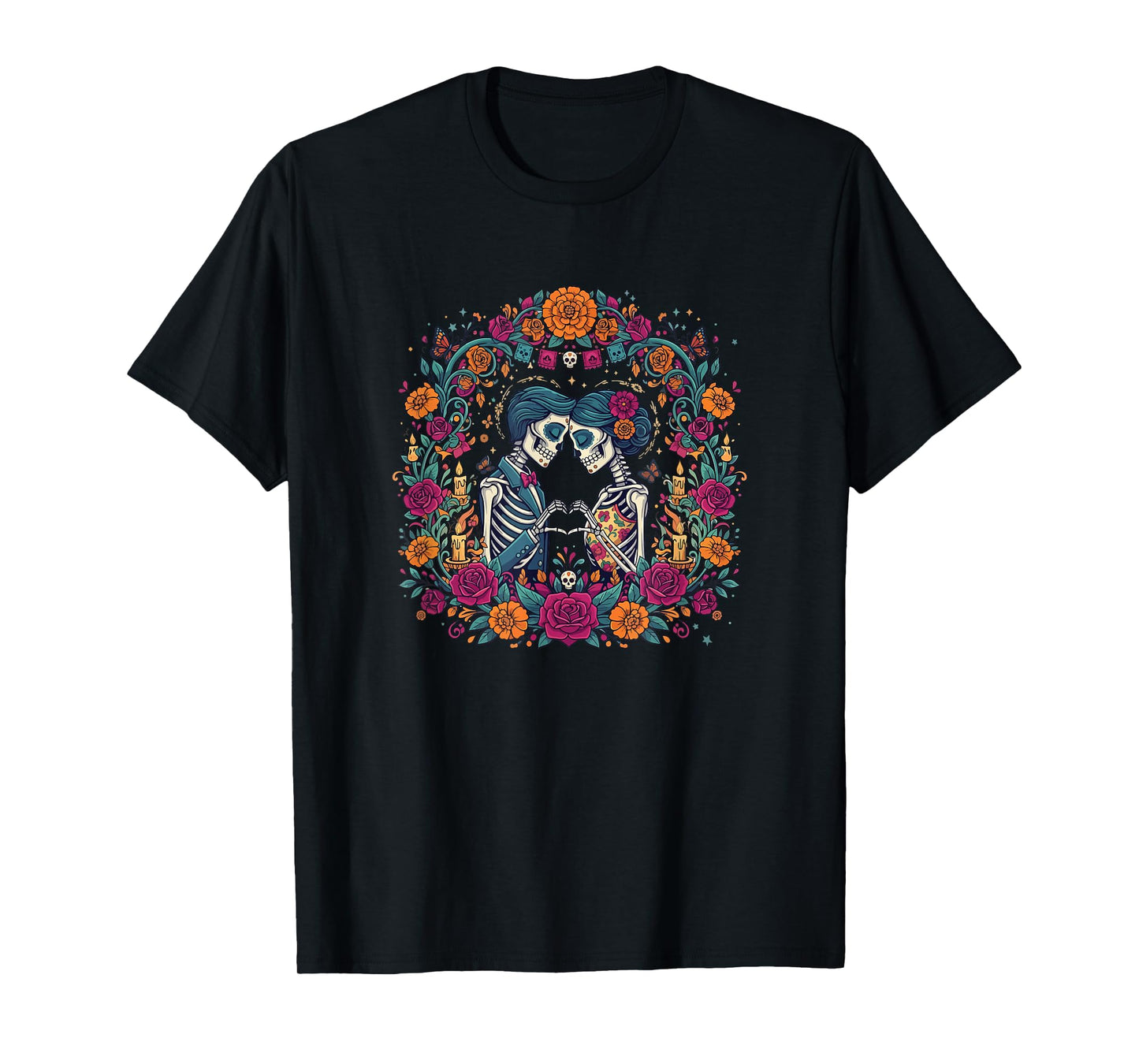 Dia De Los Muertos Skeletons Dancing Mexican Day of The Dead T-Shirt