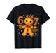 Funny 6 7 Christmas Leopard Bow Gingerbread Girls Women T-Shirt