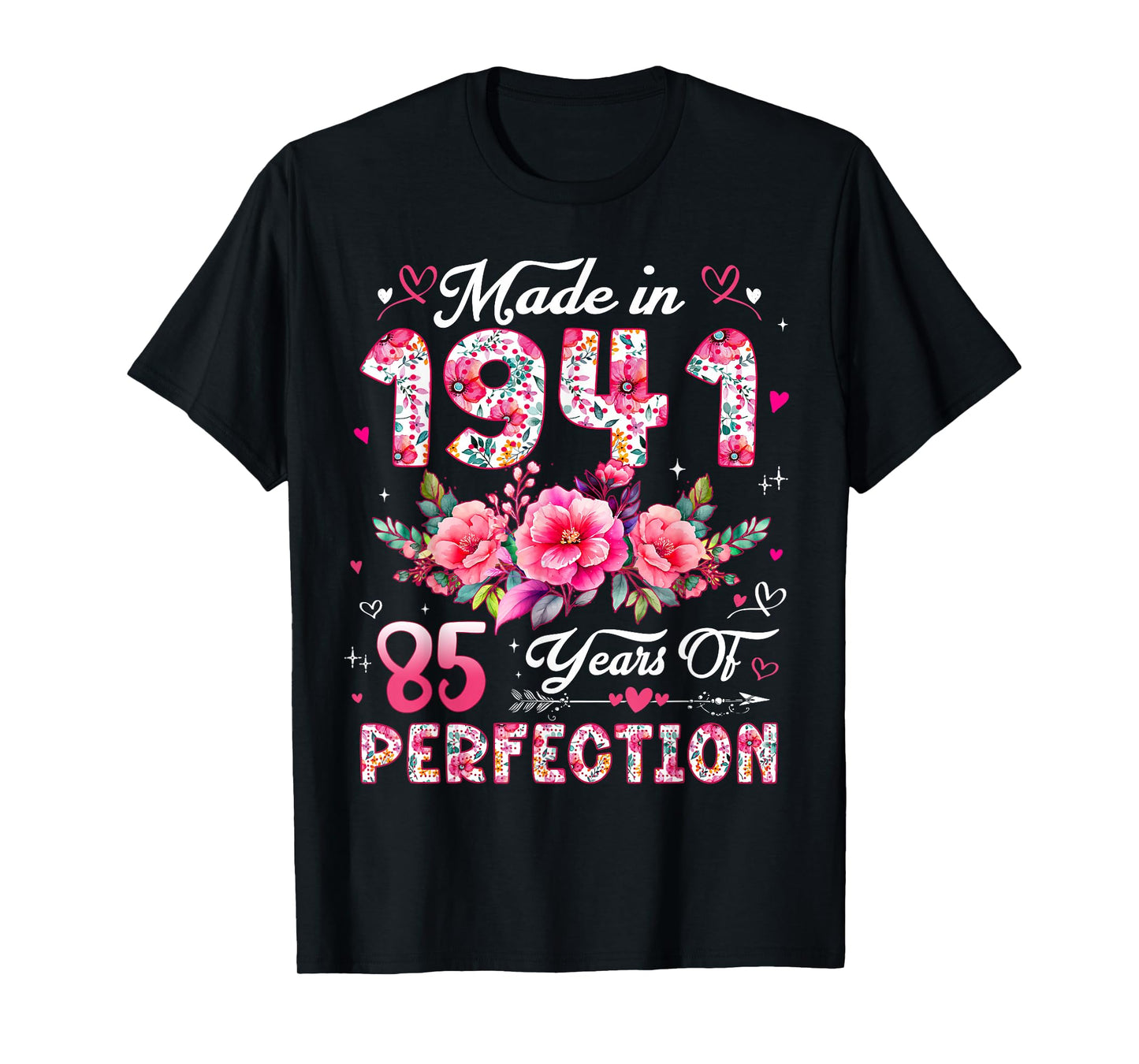 85 Year Old Made in 1941 Floral 85th Birthday Women T-Shirt