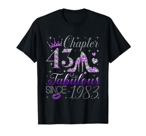 Chapter 43 Fabulous Since 1983 43rd Birthday Women Girls T-Shirt