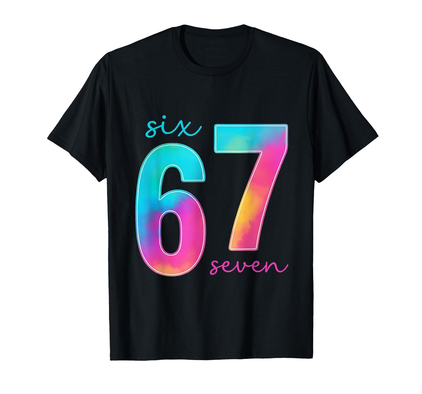 Funny Six Seven 6 7 Meme Gen Alpha Slang 67 Kids T-Shirt