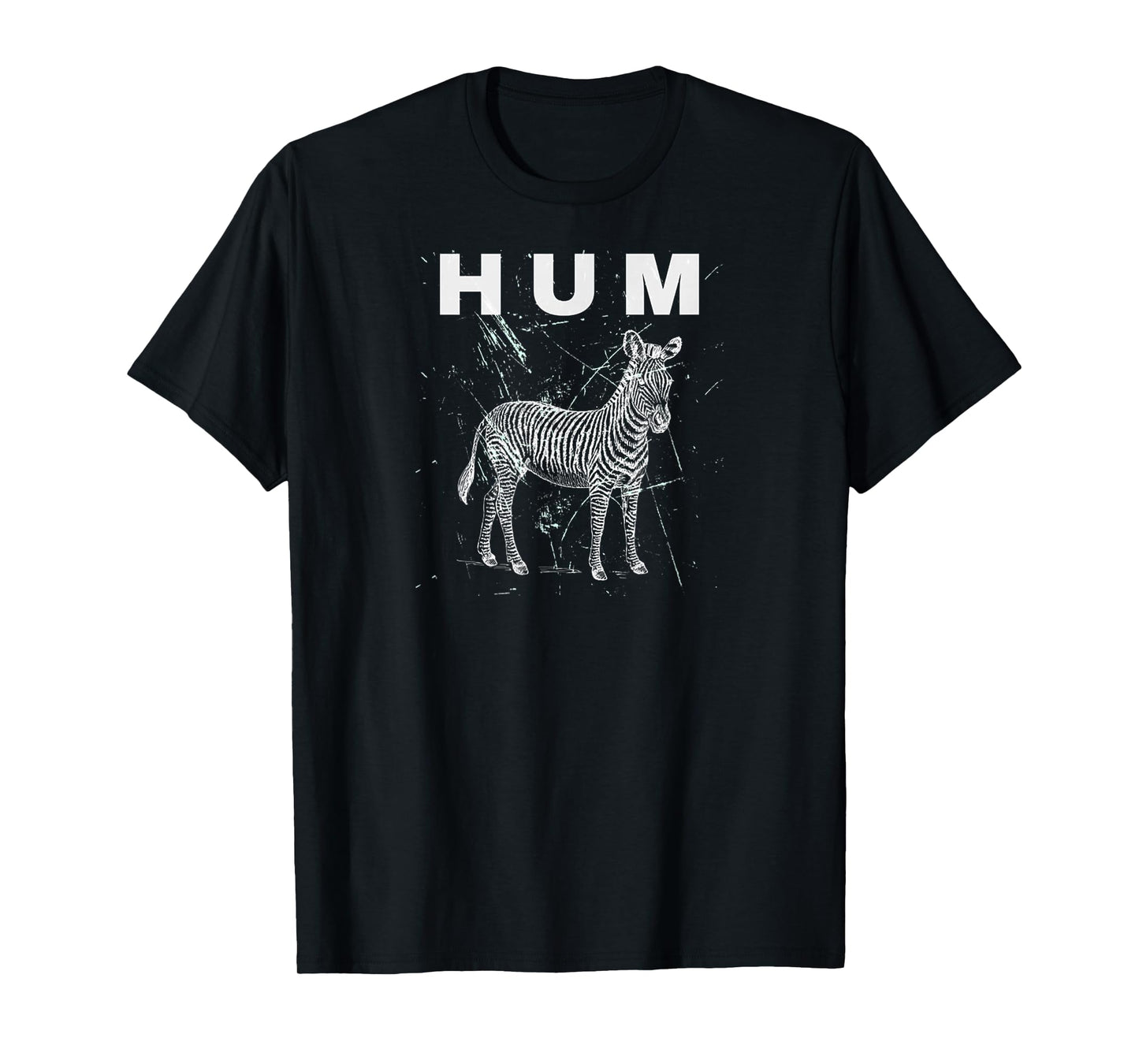 Vintage Animal Lover HUM Funny Retro Design Zebra Meme T-Shirt