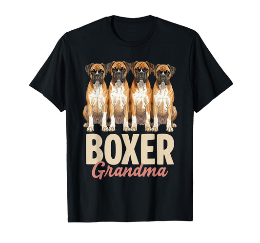 Boxer Grandma Funny Pet Lover Women Puppy Owner Dog Nana T-Shirt