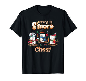 Serving Up S’More Cheer Lunch Lady Christmas Lunch Crew T-Shirt