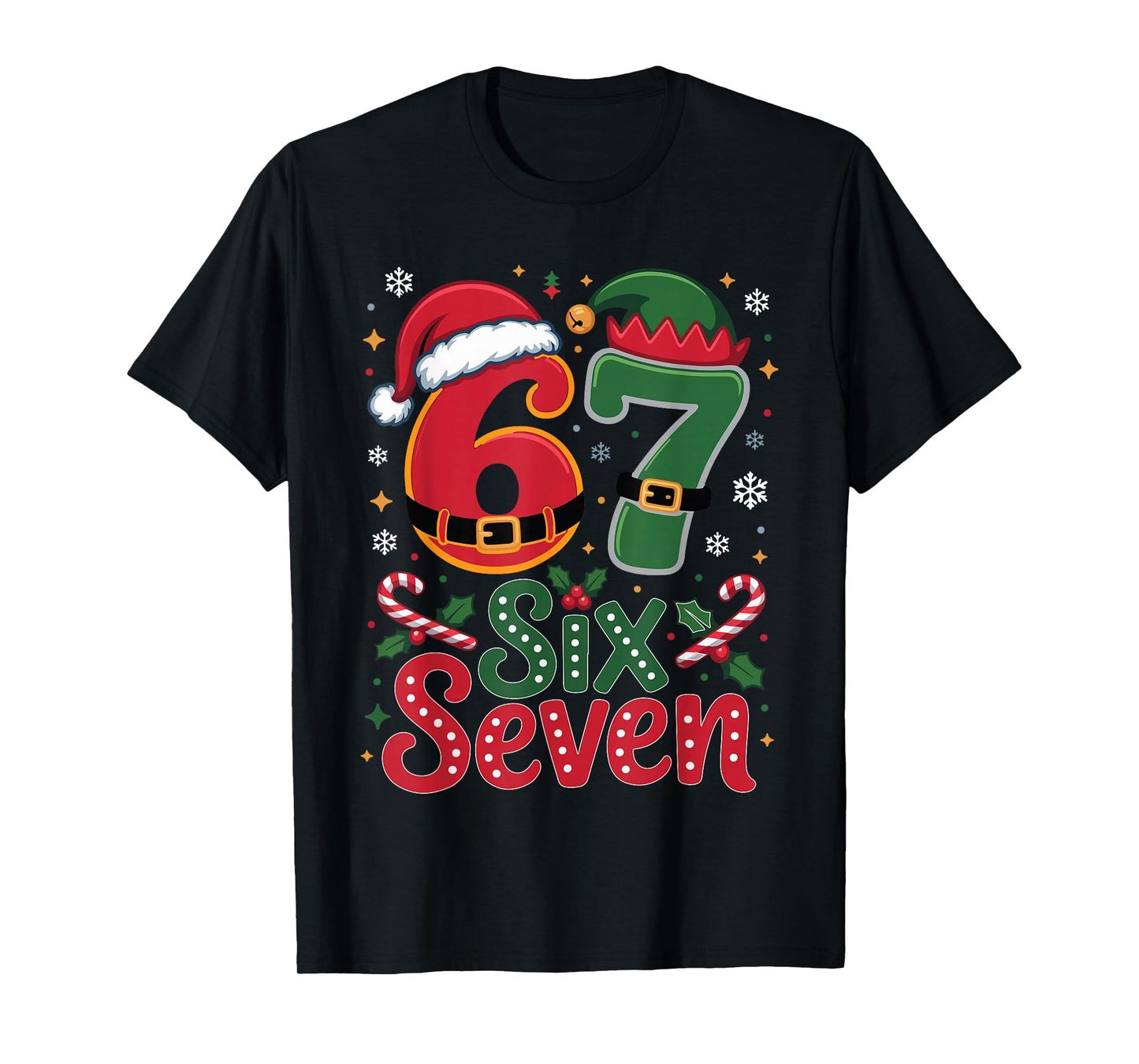 Six Seven Christmas 6 7 Christmas for Boys Men Kids T-Shirt