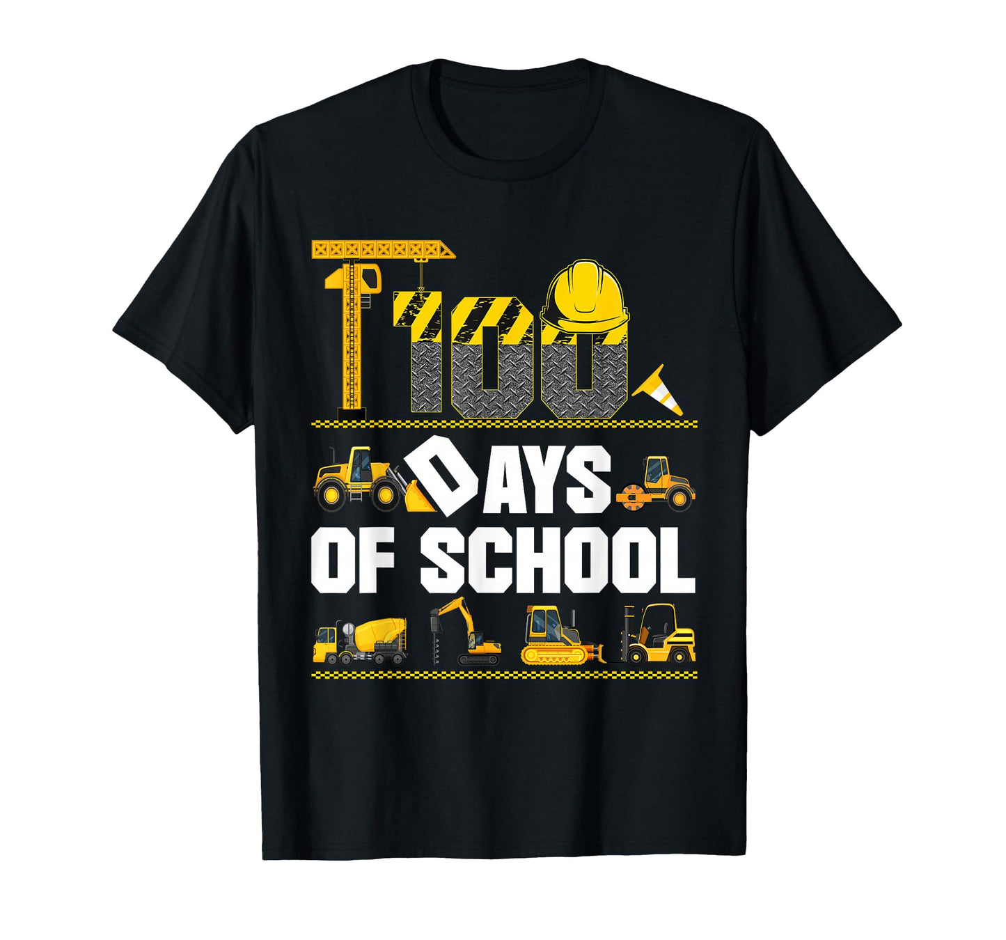 100 Days Construction 100th Day of School Girl Teacher Kid T-Shirt