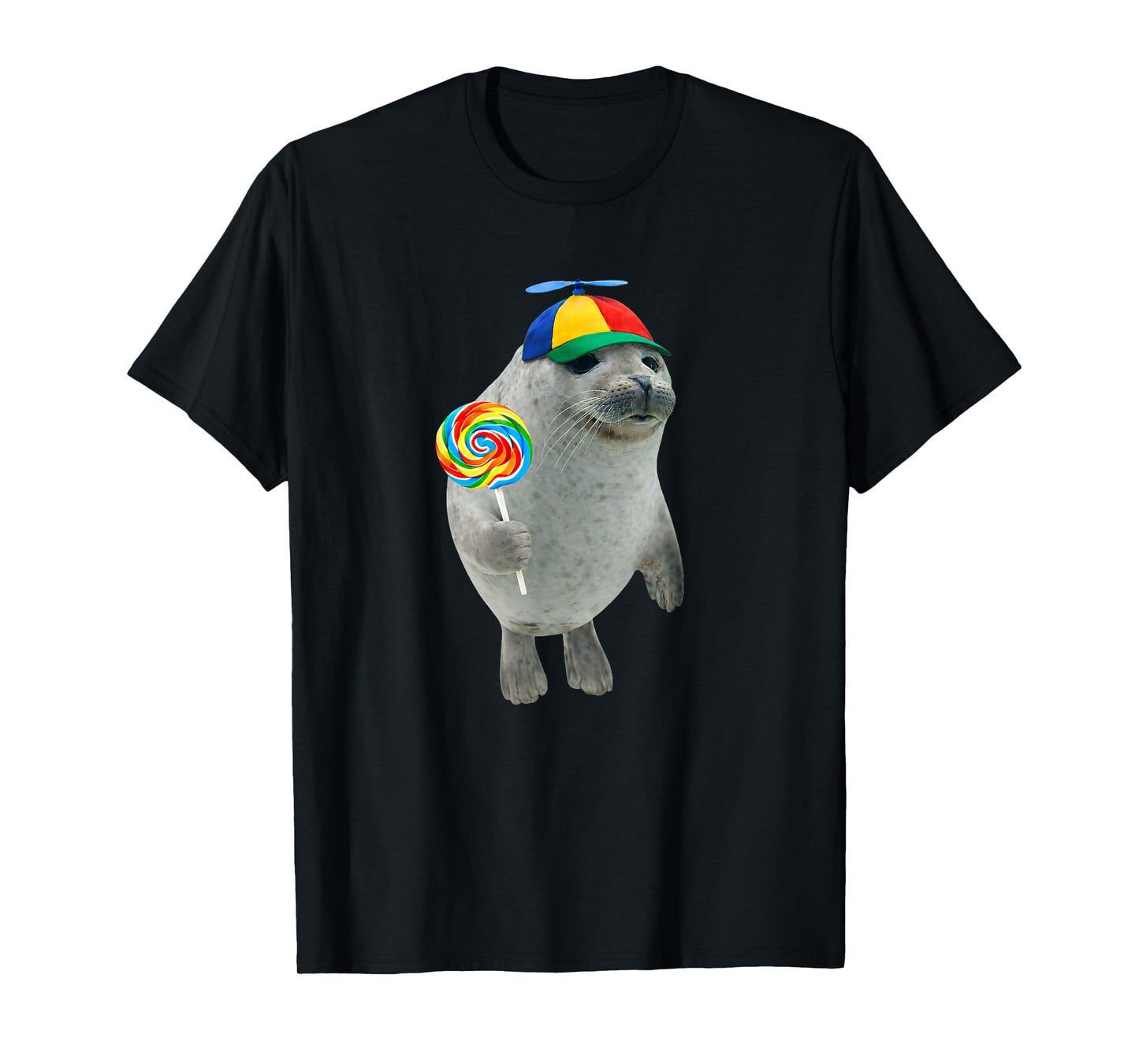 Silly Seal with Lollipop Meme T-Shirt