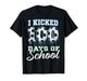 I Kicked 100 Days of School Soccer Ice Cream Drip 100th Day T-Shirt
