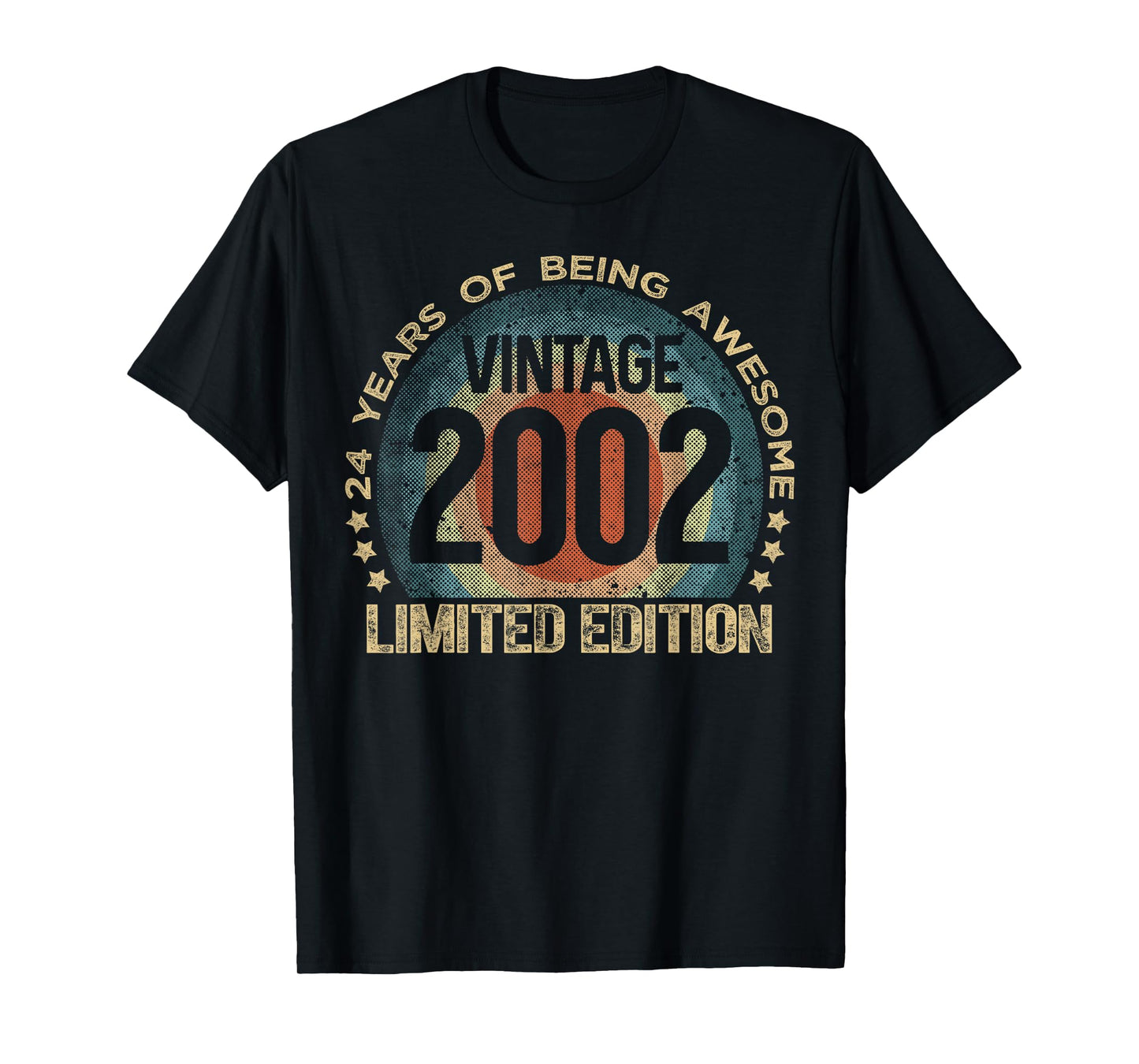 24 Year Old Gifts Vintage 2002 Limited Edition 24th Birthday T-Shirt