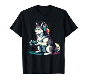 Husky Funny Video Games Husky T-Shirt