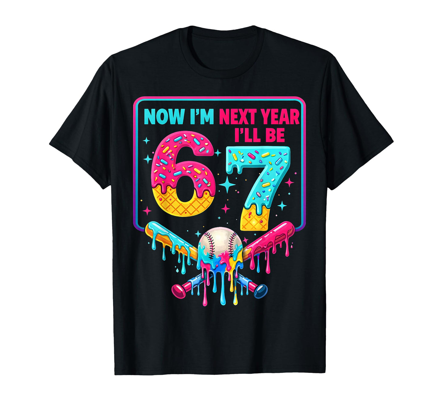 Now I'm 6 Next Year I'll Be 7 67 Birthday Gift for Boy Kid T-Shirt